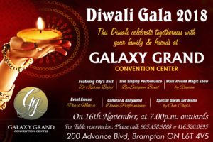 Diwali 2018 celebration in brampton, ontario